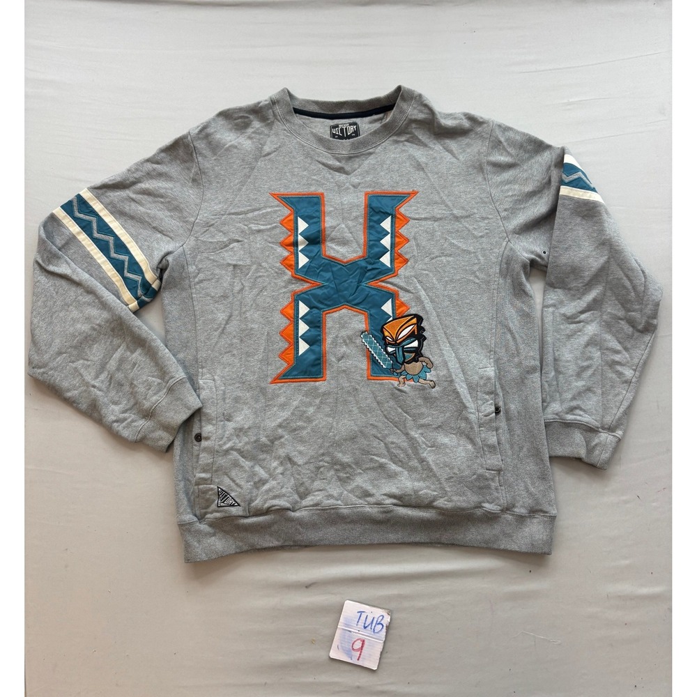 10.Deep Victory Warriors DVSN Champs Gray Graphic Sweatshirt Mens 3XL